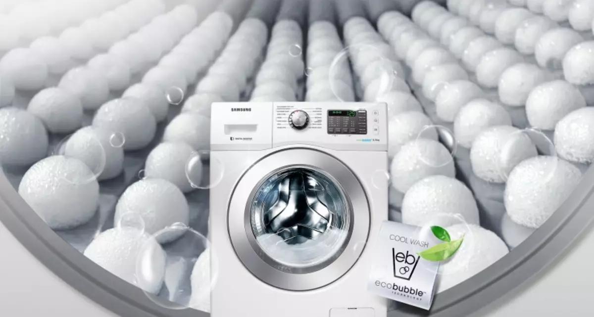 Air-bubble wasmachine en ECO Bubble-funksje