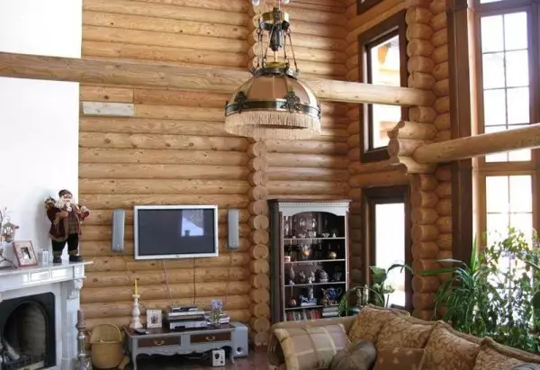 Design de case din lemn în interiorul fotografiei și video