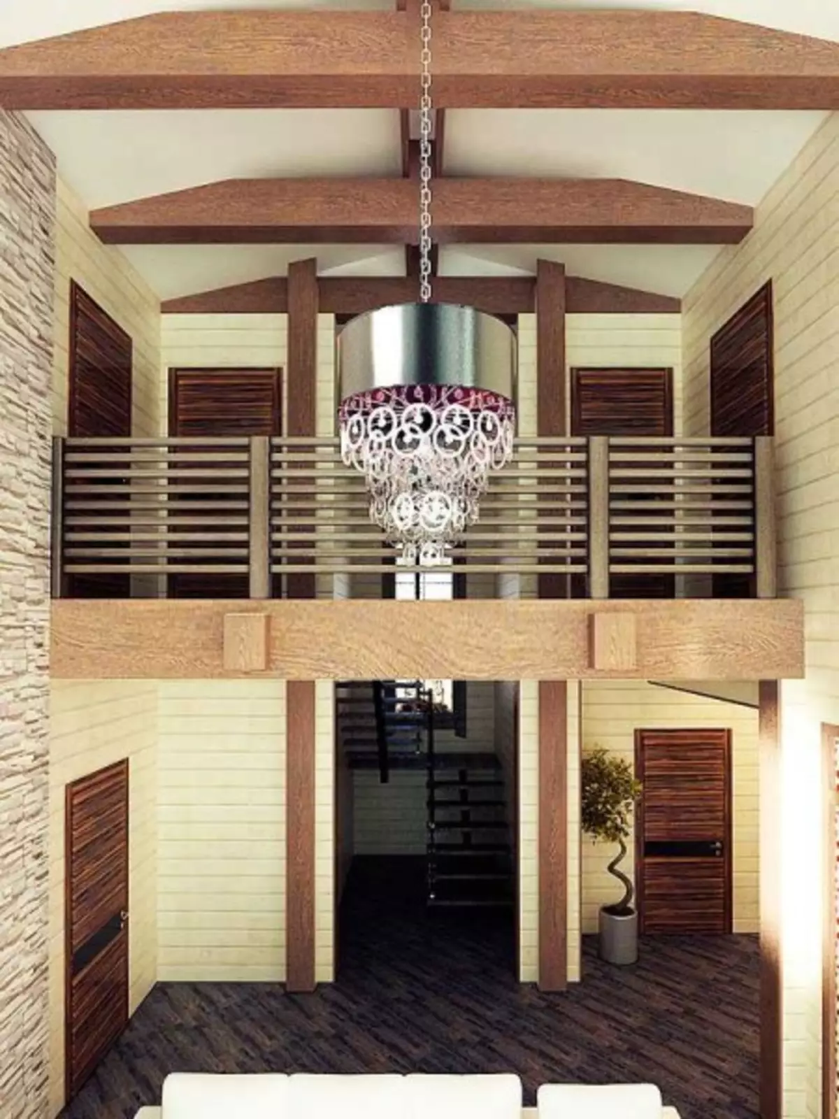 Wooden House Design sa loob ng larawan at video.