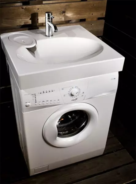 Pralni stroj z vključenim umivalnikom