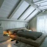 Дызайн сучаснай спальні на мансардзе (+40 фота)