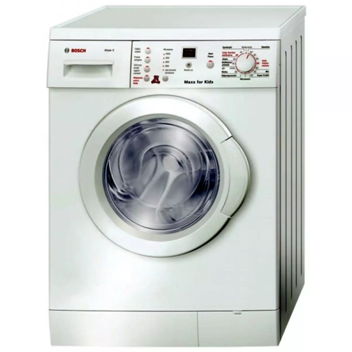 Ícones na máquina de lavar roupa, modos e decodificação