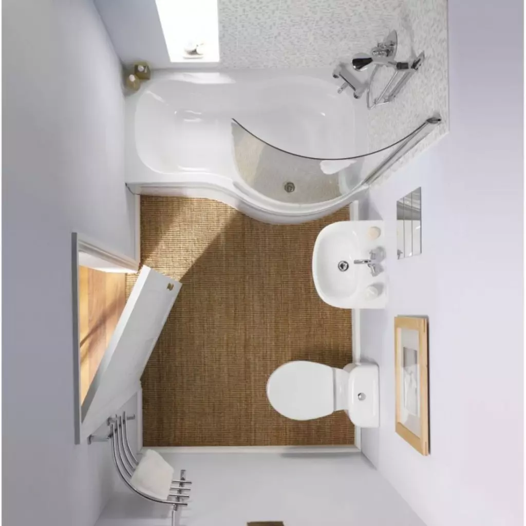 Mažas vonios kambario dizainas