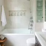 Ciri-ciri reka bentuk bilik mandi kecil (+49 foto)