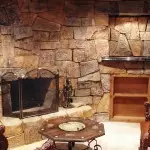 石頭和樹在客廳設計