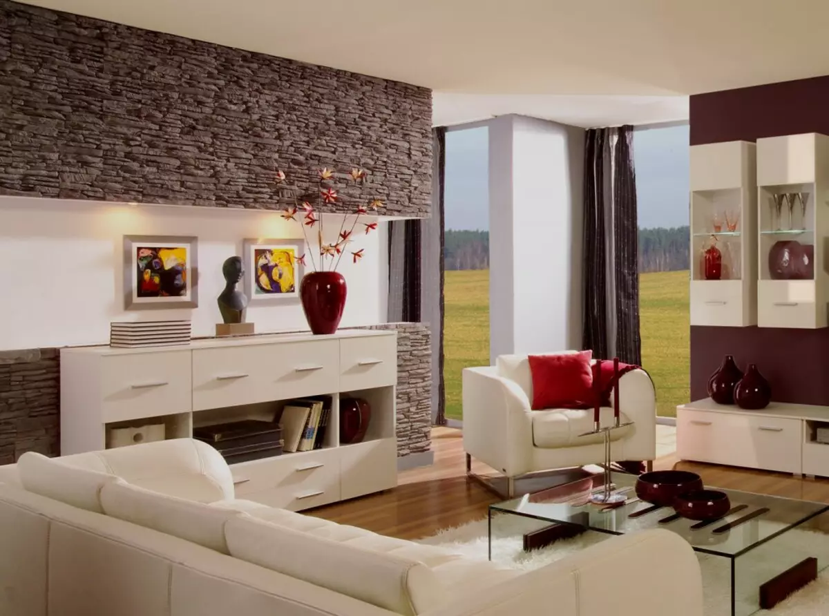 Decor of living room stone