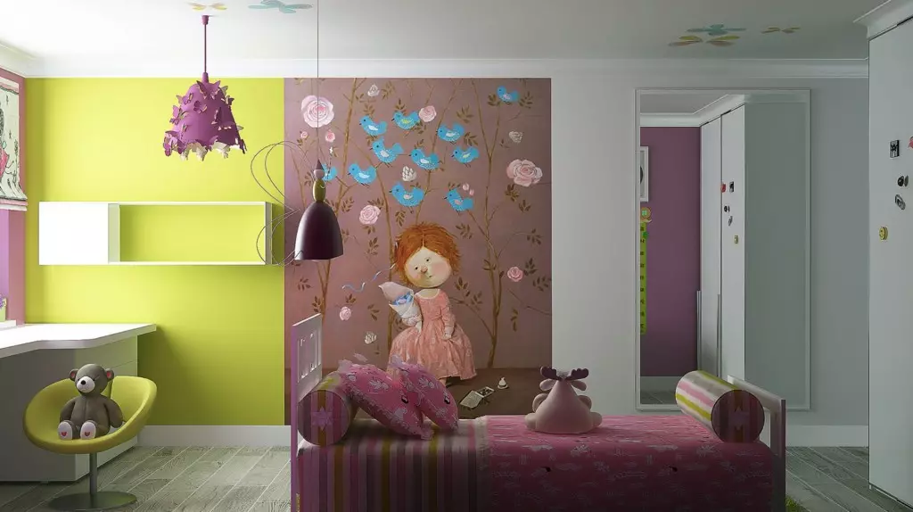 Betapa indahnya meletakkan dinding di kamar anak-anak: Gagasan untuk interior