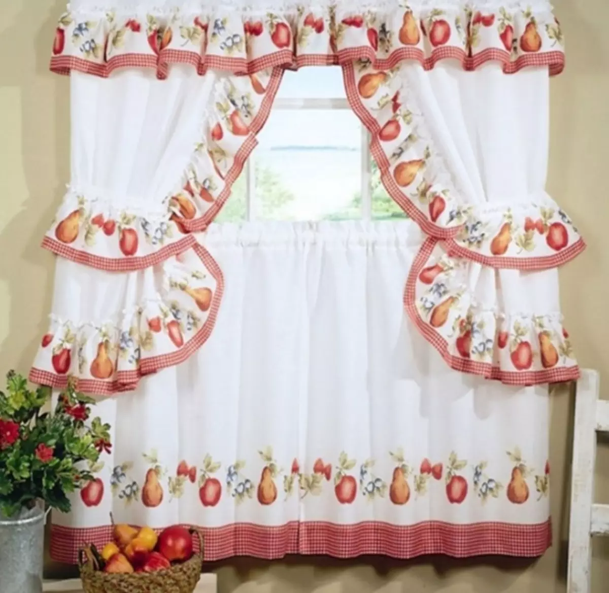 Awọn aṣọ-ikele rustic fun ibi idana: Yan aṣayan fun ṣiṣe window rẹ