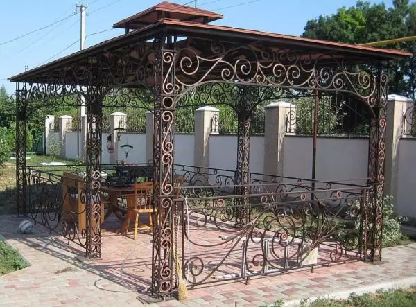 Gazebo از لوله فلزی با دست خود را