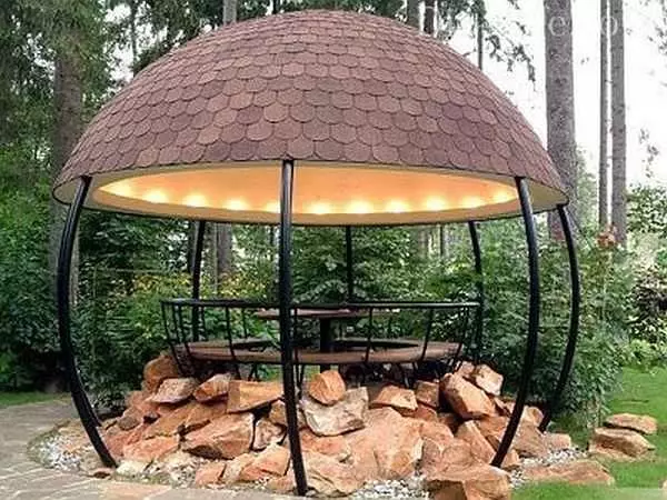 Gazebo từ ống kim loại bằng tay của chính họ