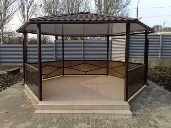 Gazebo צינור מתכת עם הידיים שלהם