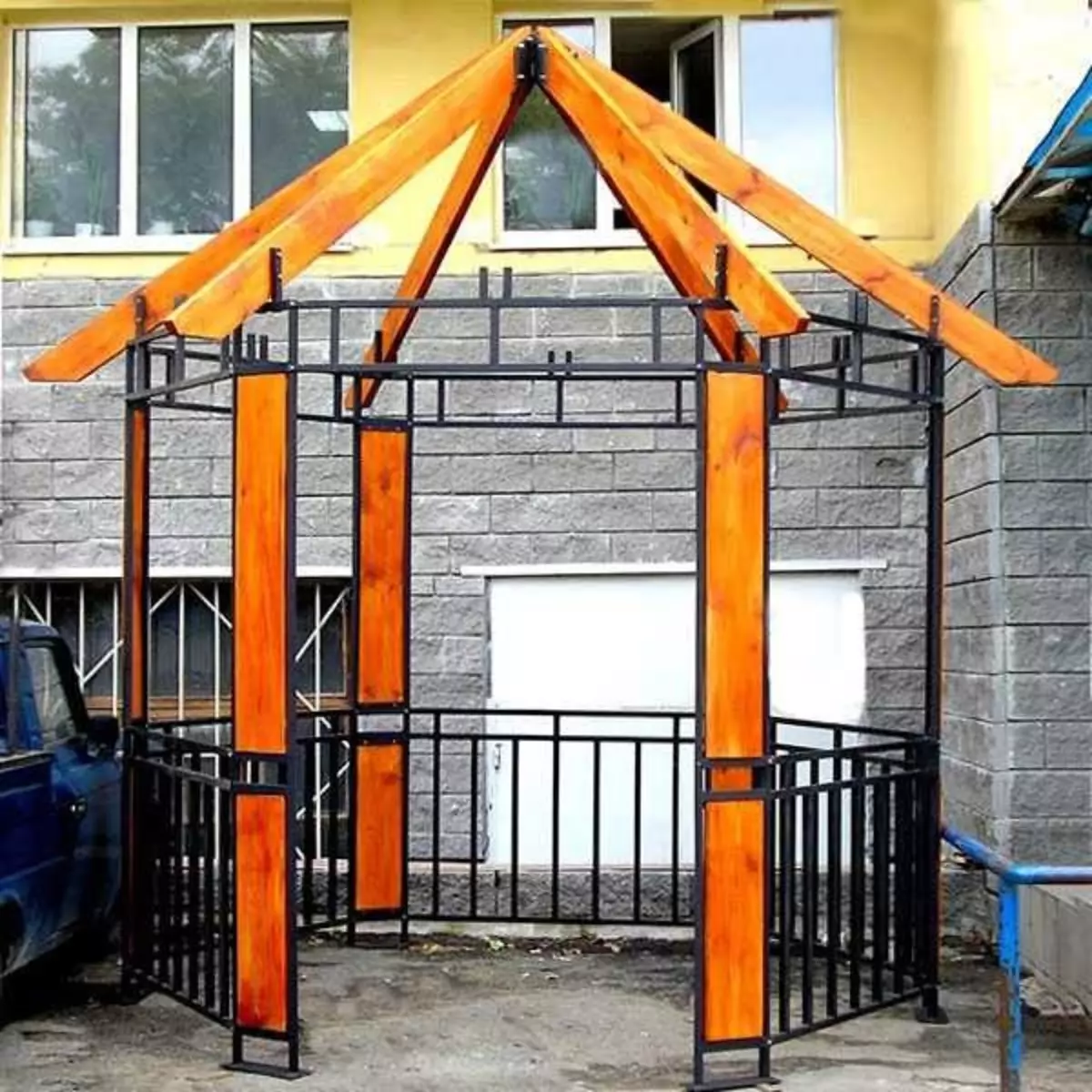 Gazebo צינור מתכת עם הידיים שלהם