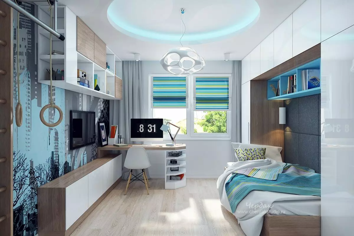 Warna pikeun desain kamar rumaja dina taun 2019
