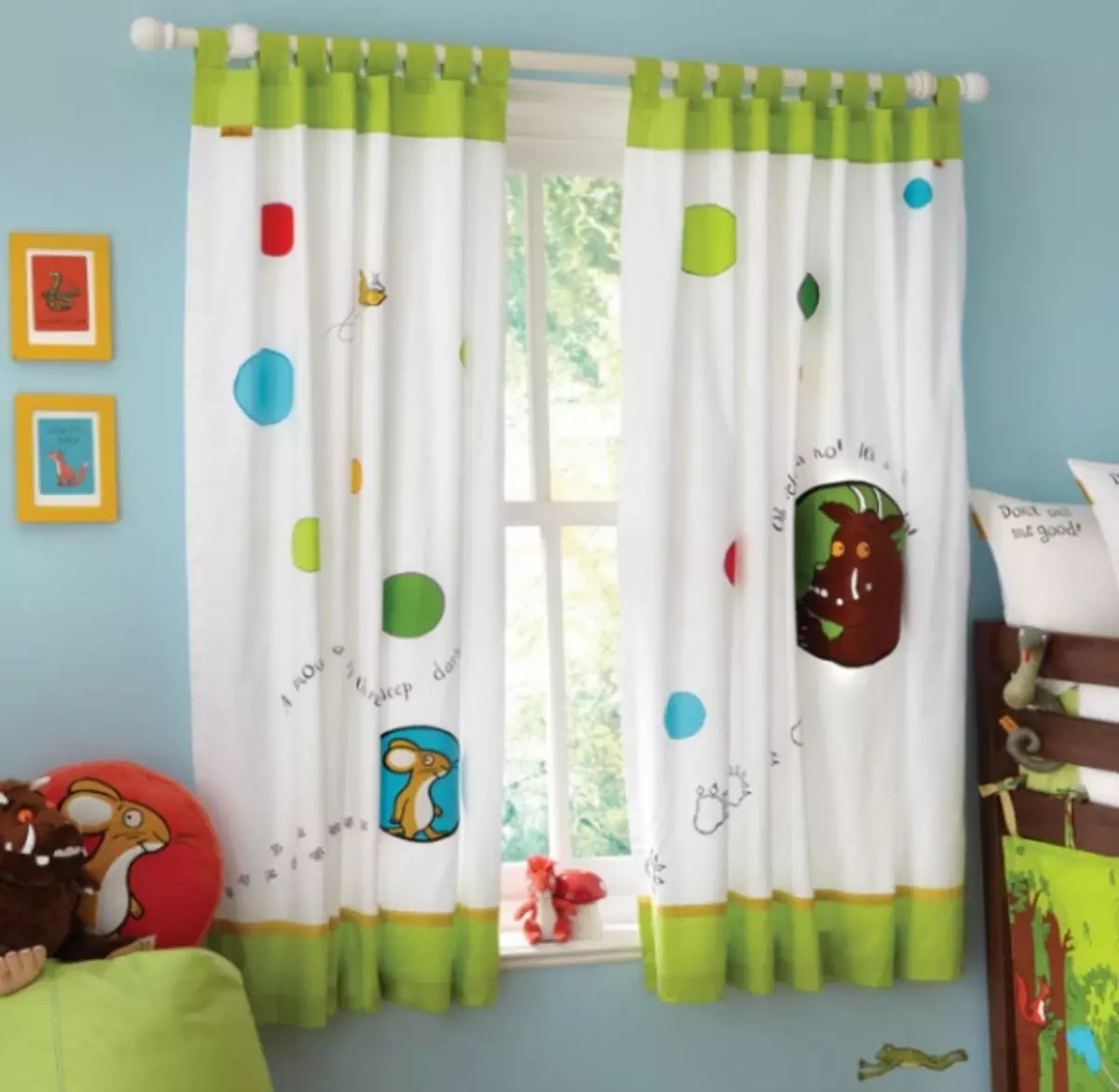How to sew a cloth in the children's room yourself - the fastest way