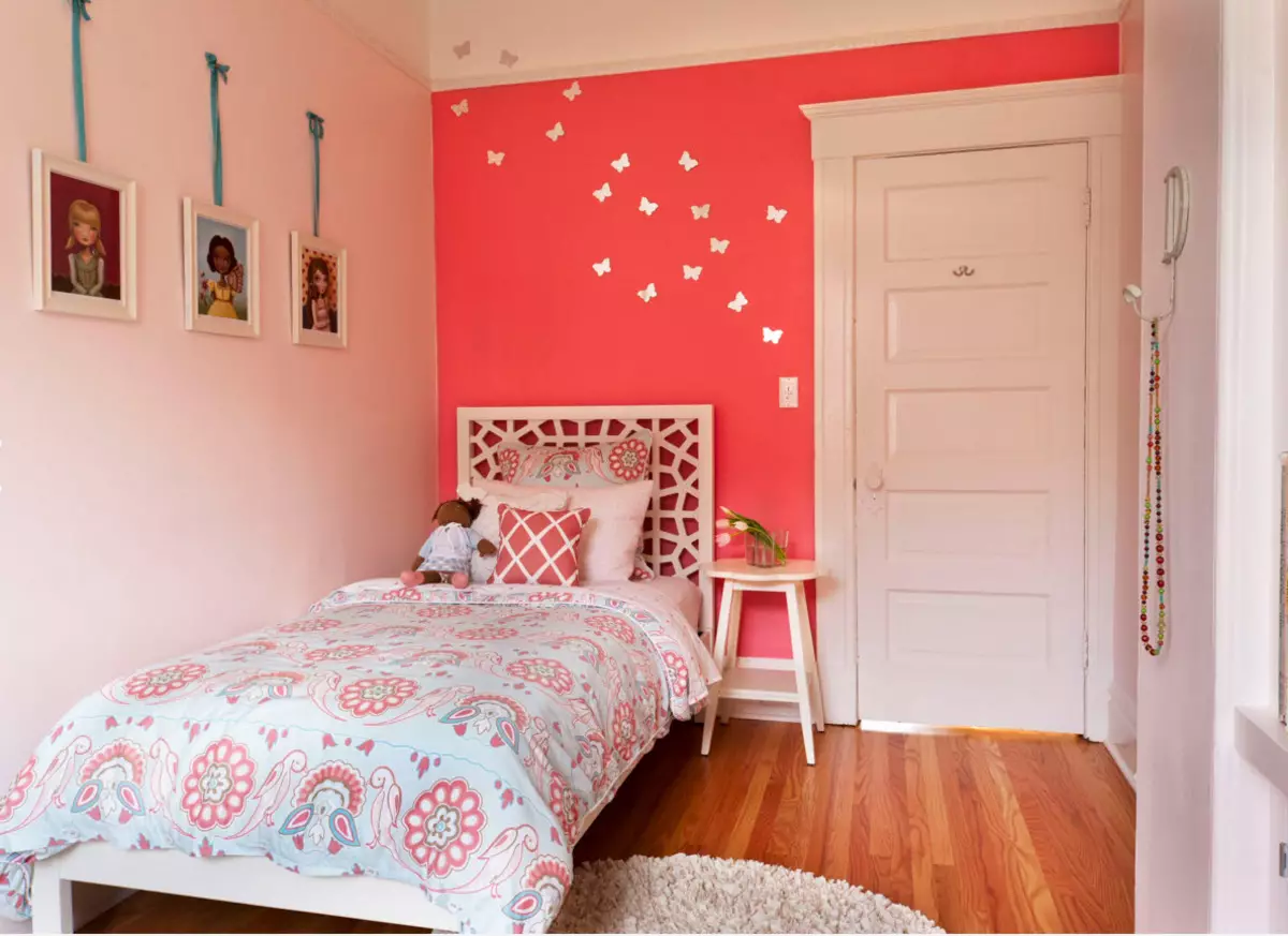 Красиво покрасить комнату. Покрашенные стены в интерьере. Спальня в коралловых тонах. Красивый цвет стен. Покрасить стены в комнате.