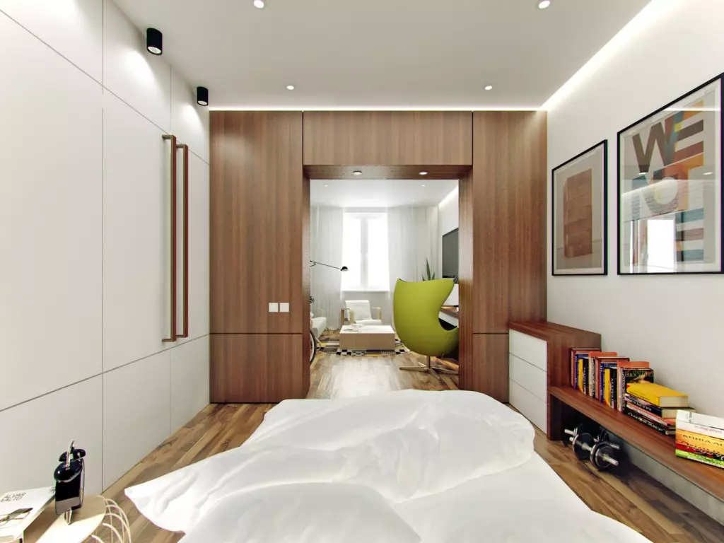 Deseño de cuarto en estilo moderno