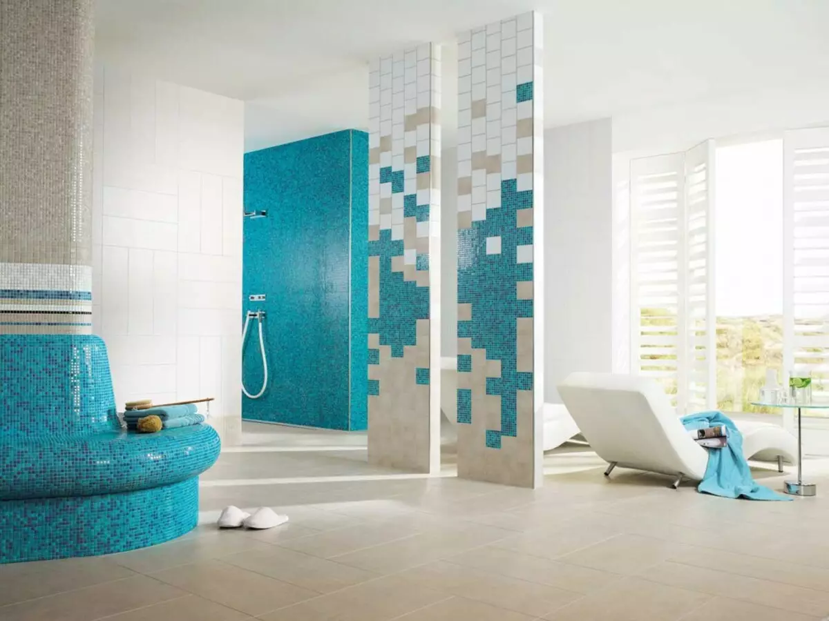 Mozaik a fürdőszobában
