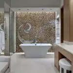 ရေချိုးခန်း၏ဒီဇိုင်းတွင် Mosaic (+50 ဓာတ်ပုံ)