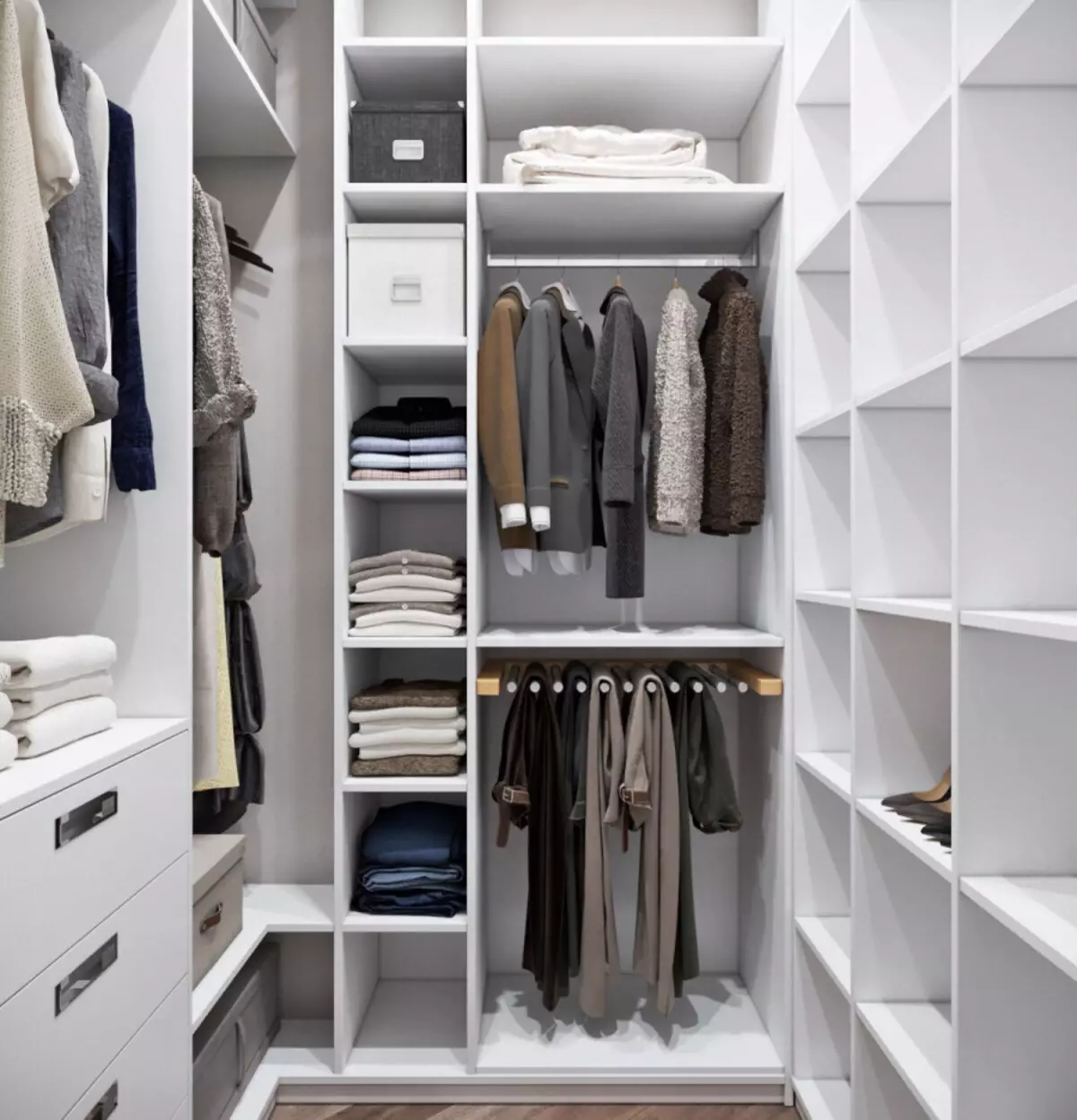 P-formet garderobe rom