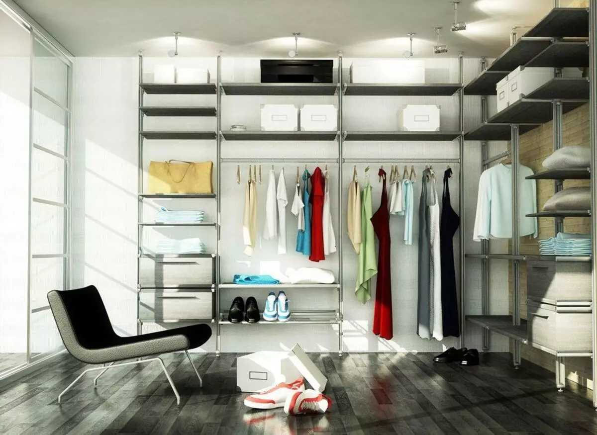 wardrobe ໃນແບບ loft