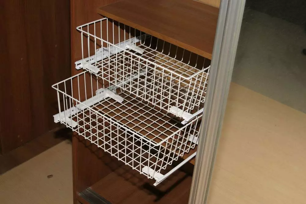 Retractable Mesh Baskets for Cabinets