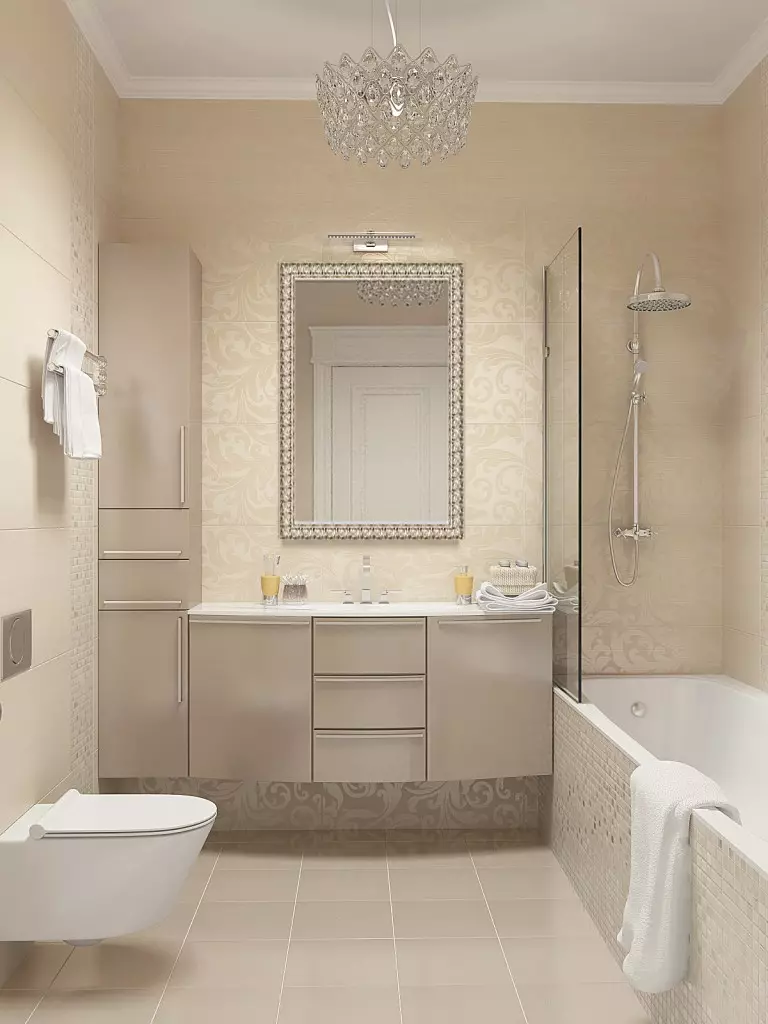 Badeværelsesdesign kombineret med toilet