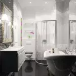 Bilik mandi reka bentuk digabungkan dengan tandas