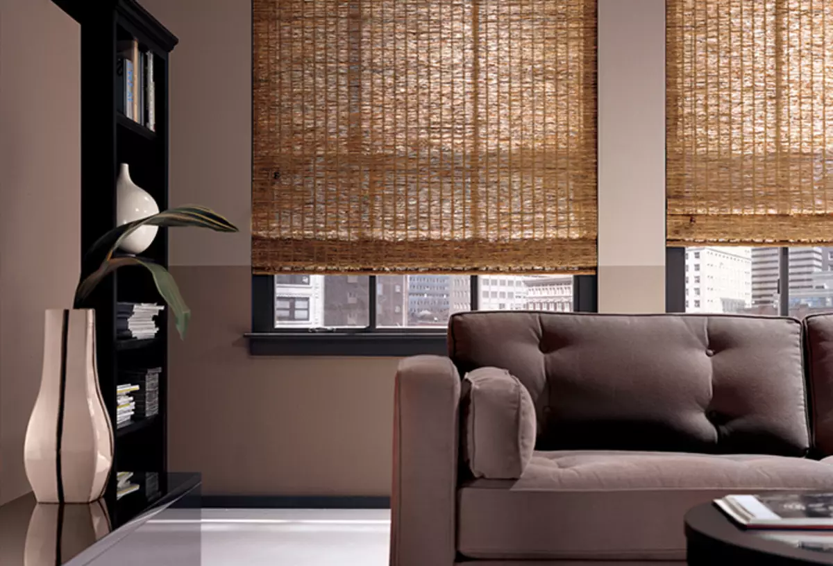 Bamboo rolled curtains in the interior: Advantages and Disadvantages