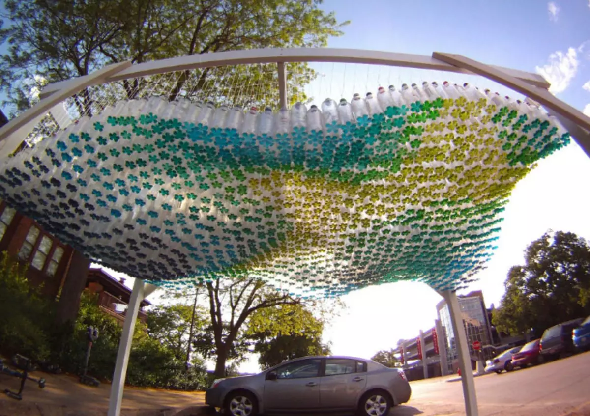Wir machen Vorhänge aus Plastikflaschen: Meisterklasse