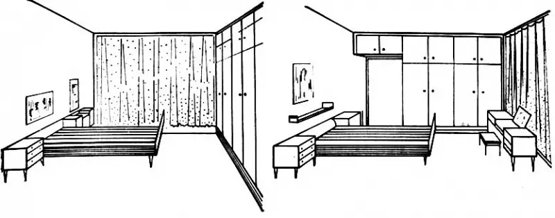 Colocación adecuada de muebles en el dormitorio: opciones principales