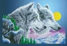 ჯვრის ნაქარგები მგლები: წყვილი სქემები, კეტრინ სქემები Wolver, საავტორო და თავისუფალი, ბედნიერი თეთრი