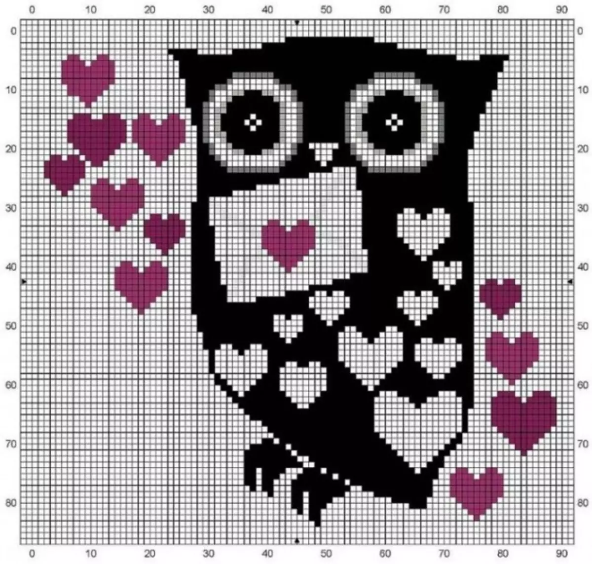 Changes Embroidery Cross Owl: free download, white on a branch how to draw drawings