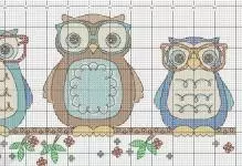 Changes Embroidery Cross Owl: free download, white on a branch how to draw drawings