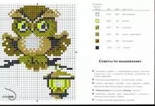 Changes Embroidery Cross Owl: free download, white on a branch how to draw drawings