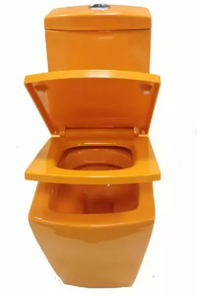 Hoekige bach toilet