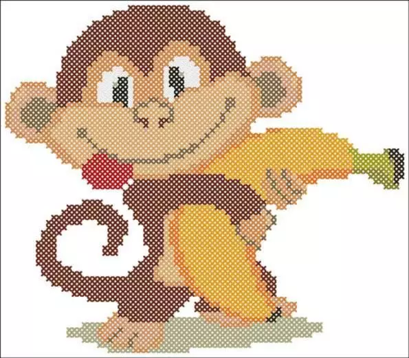 Shema majmuna: Za novu 2019. godinu, besplatno, crtanje