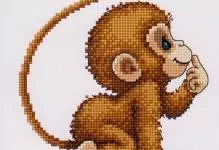 Skim Cross Monkey: Untuk Tahun Baru 2019, percuma, lukisan