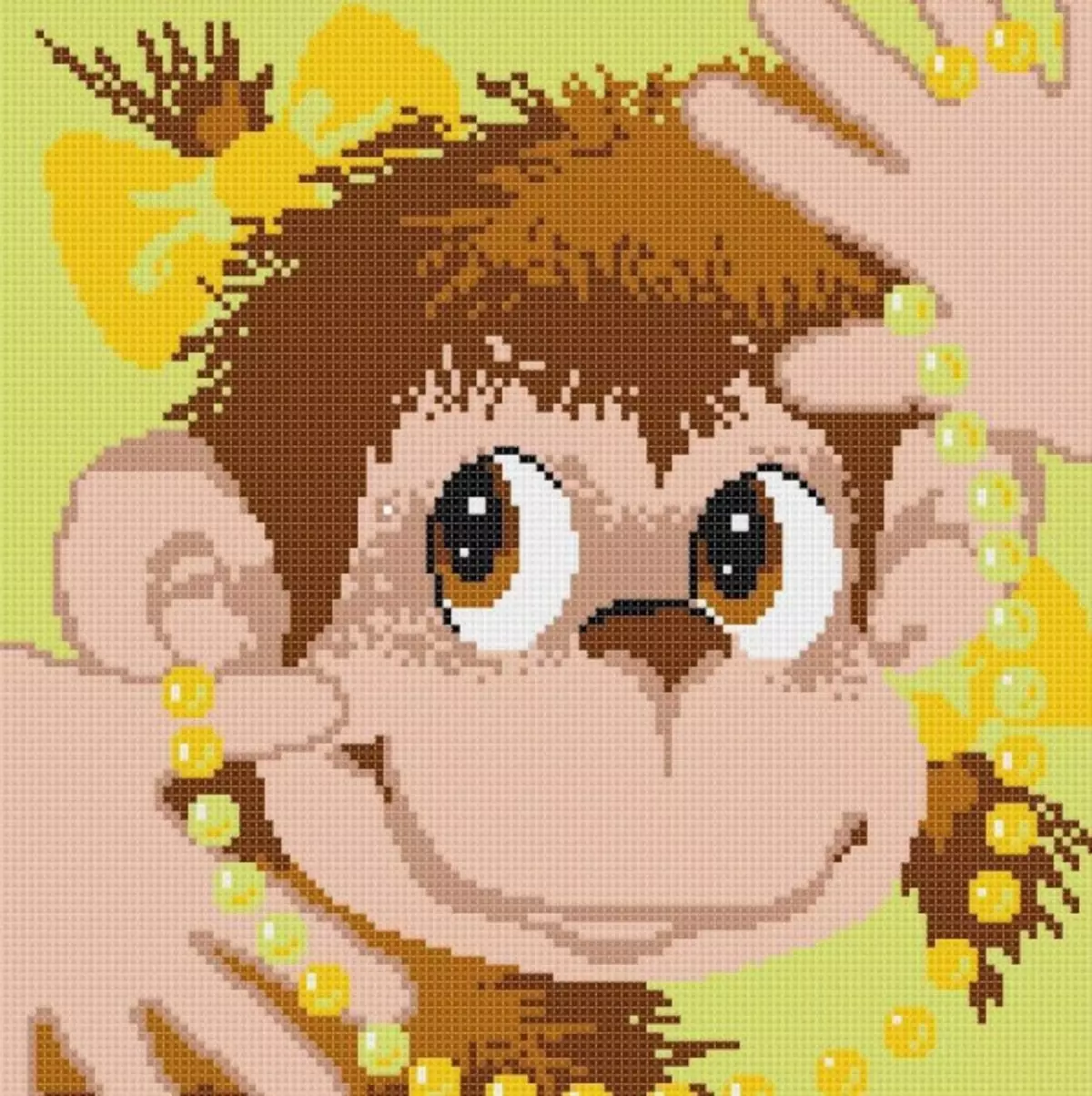 Esquema creuat de mico: per al nou any 2019, gratuït, dibuix