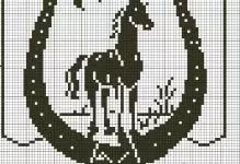 Cross-Cross Stitch: Schemes og setur, frjáls, Pony Running á vatni, Riolis fyrir stelpur