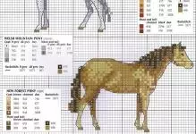 Cross-Cross Stitch: Schemes and Sets, ฟรี, Pony วิ่งบนน้ำ, Riolis สำหรับสาว ๆ