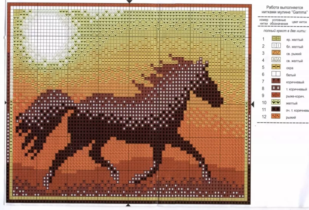 Cross-Cross Stitch: Đề án và bộ, miễn phí, Pony chạy trên mặt nước, Riolis cho các cô gái