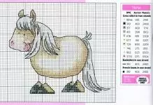 Cross-Cross Stitch: Zvirongwa uye seti, mahara, pony ichimhanya pamvura, riolis yevasikana