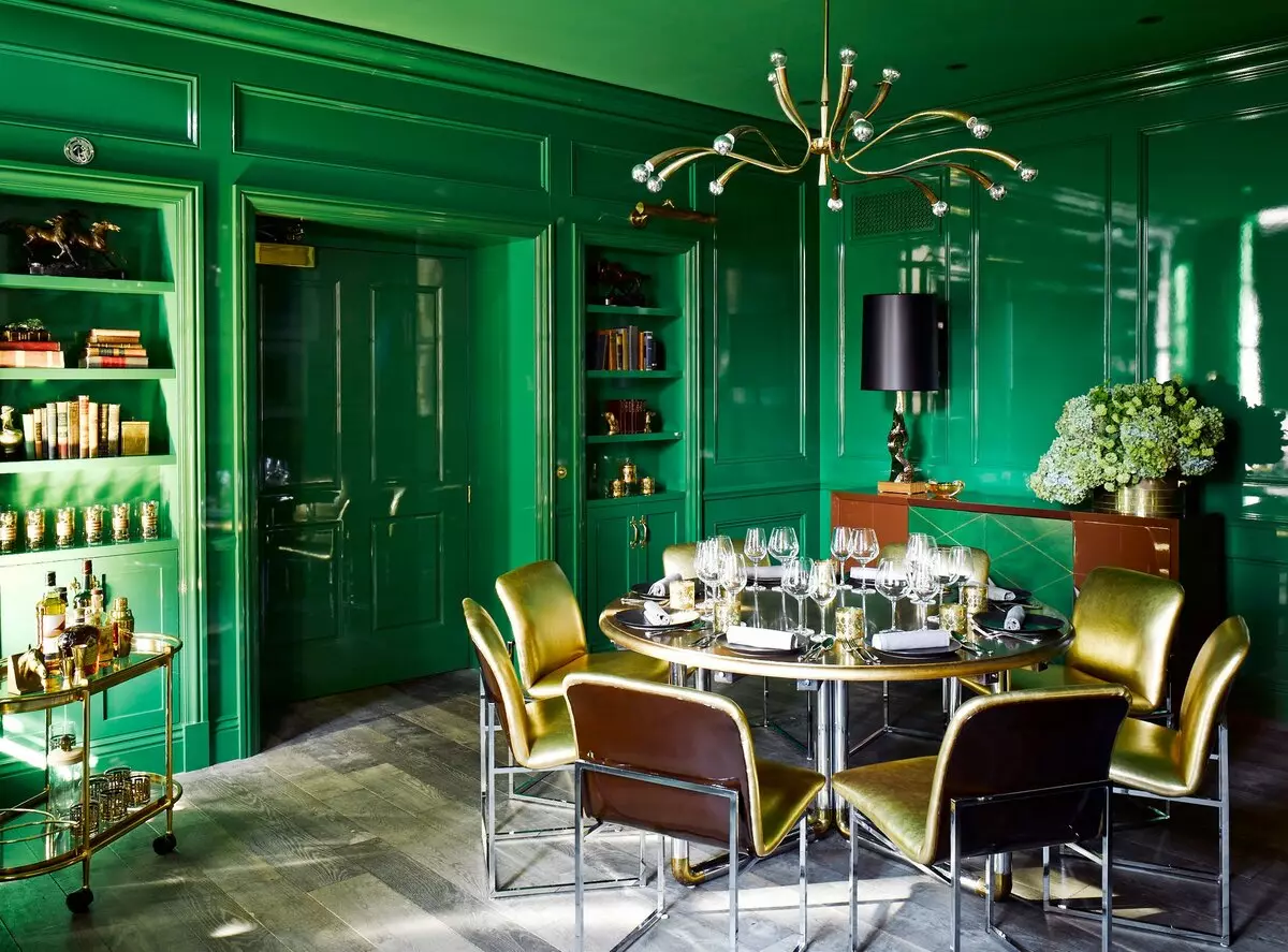 De meest ongebruikelijke tinten groen voor het interieur