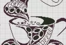 Monochrome Cross-Stitch Diagrama Berria: interesgarriena doan, deskargatu erregistratu gabe, bikotea eta haurra