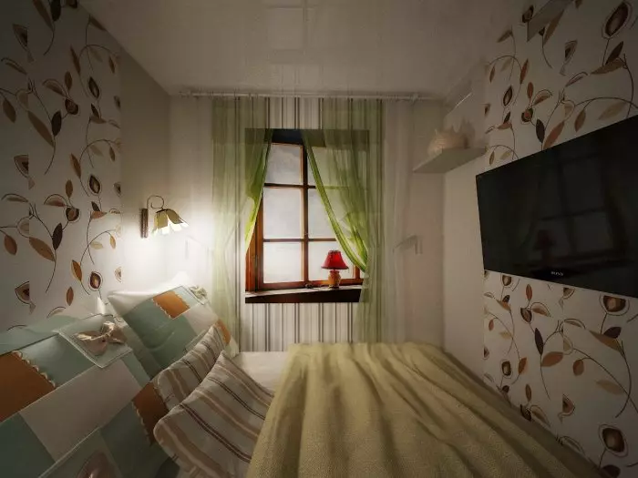 طراحی اتاق خواب بدون پنجره: گزینه های طراحی، راه حل های رنگی