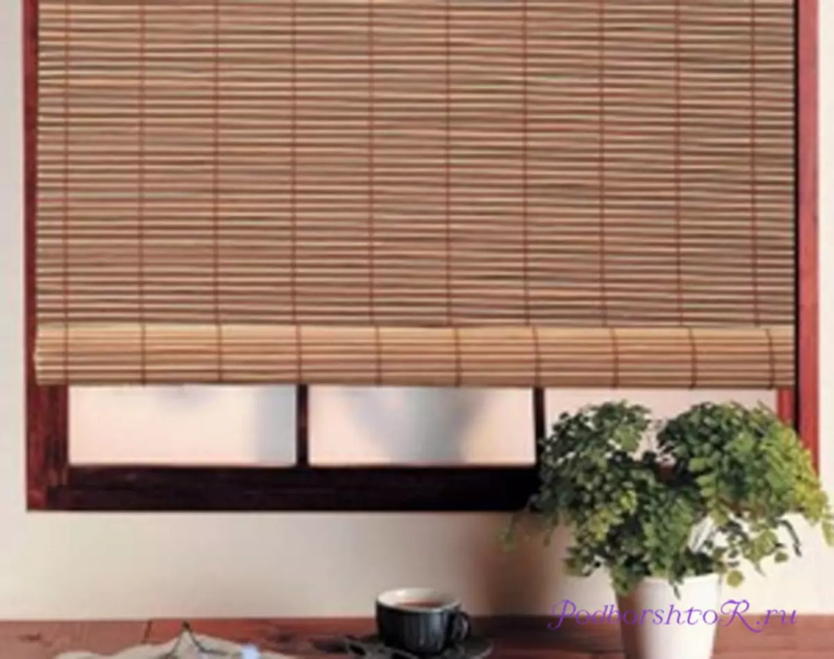 Gerolde bamboe gordijnen in het interieur: alles van installatie tot goede zorg