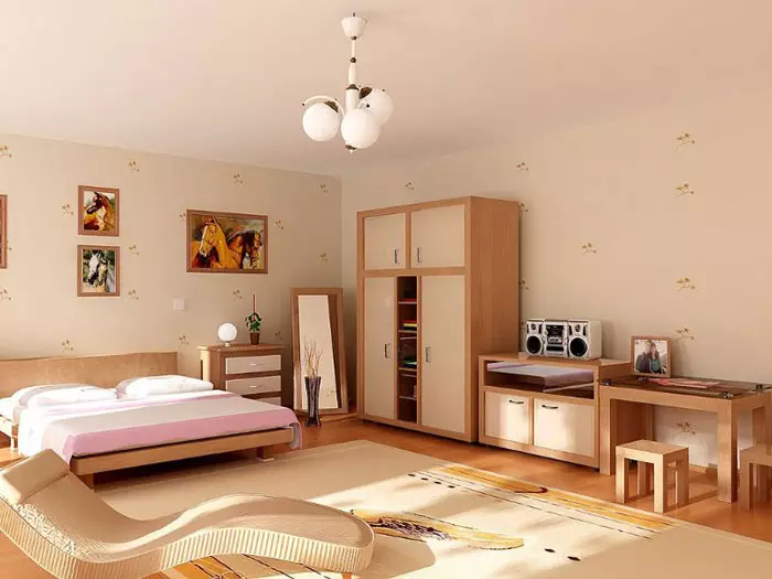 Design de la chambre: le bon choix de couleur, des lits, des meubles