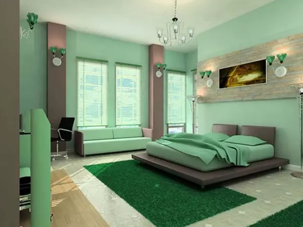 Wallpaper mint di interior