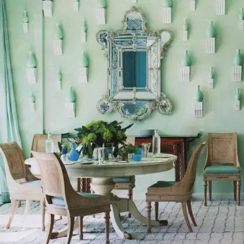 Wallpaper mint di interior