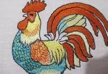 Cock Stitch Cross Scheme: Gratis download, sæt af vintage, gylden kylling, artikler og mini diagrammer med måne